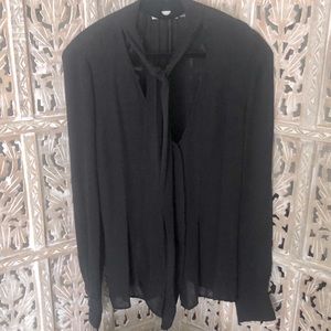 Ramy Brook tie neck silk top